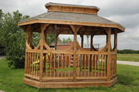 oblong gazebo- handcrafted Amish wood products